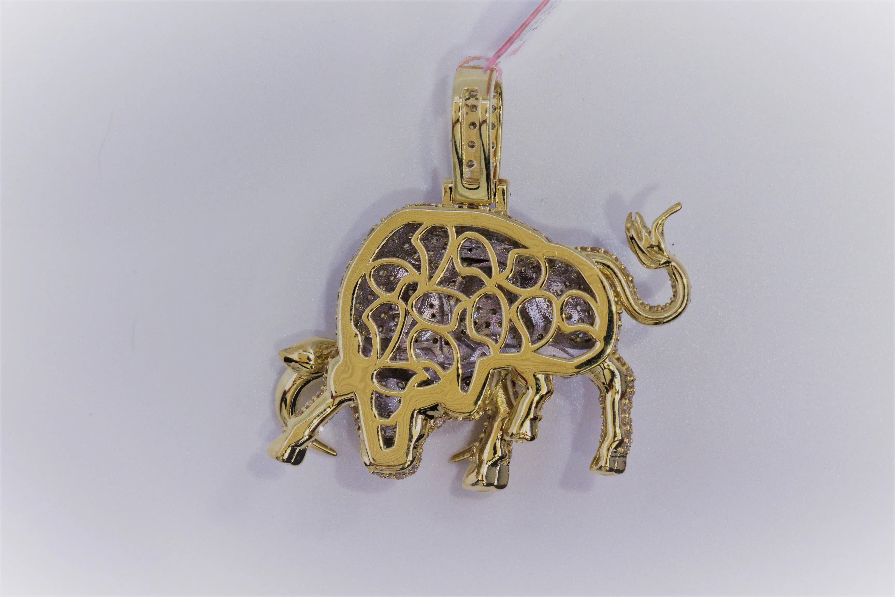 10k Yellow Gold Bull Pendant