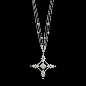 14K White Gold Estate Diamond Necklace