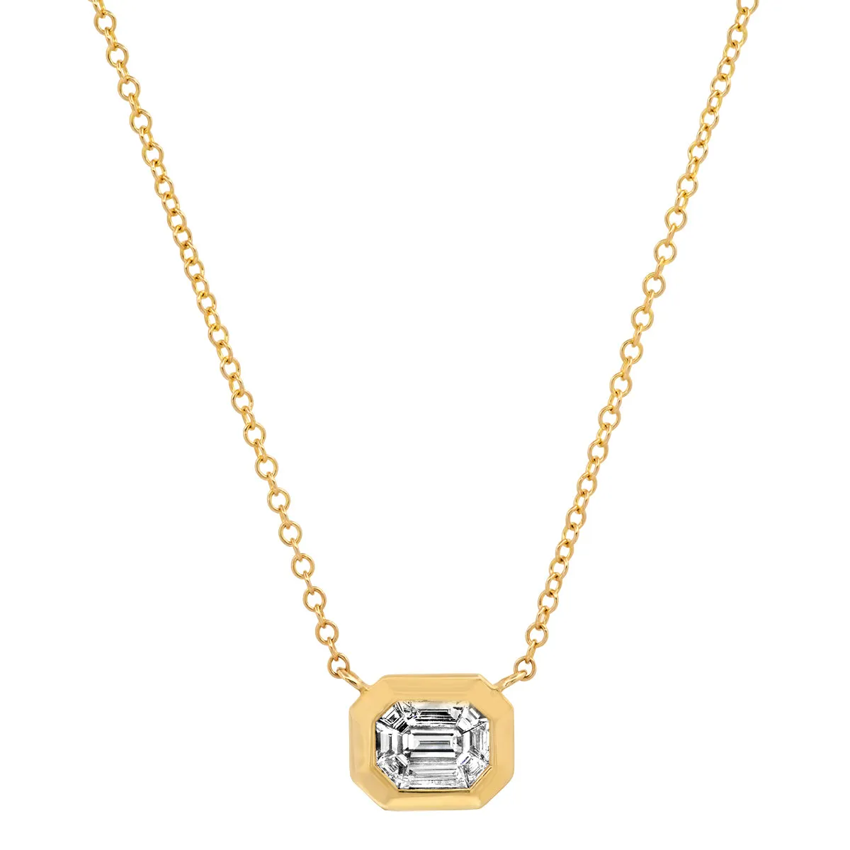 14K YG Mosaic Diamond Necklace