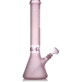 16” Frosted Pink Beaker Bong, by Diamond Glass