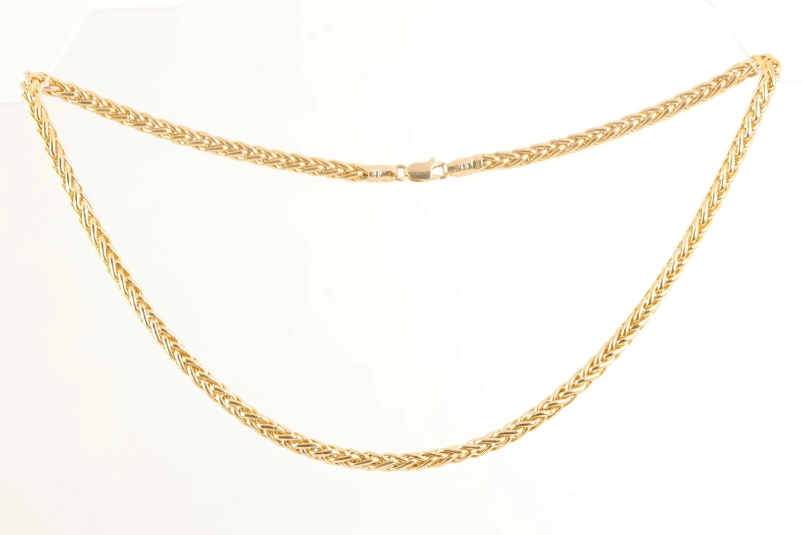 16" 14k Yellow Gold Hollow Braided Chain Necklace (11.31g.)