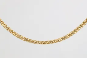 16" 14k Yellow Gold Hollow Braided Chain Necklace (11.31g.)