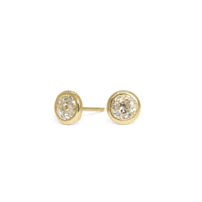 18K Smooth Martini Diamond Stud Earrings