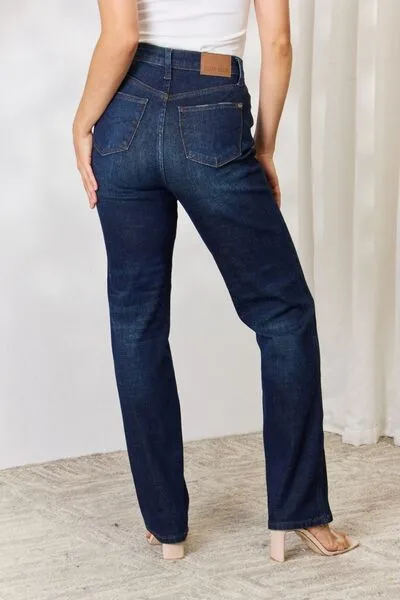 88598 Judy Blue Full Size Button-Fly Straight Jeans