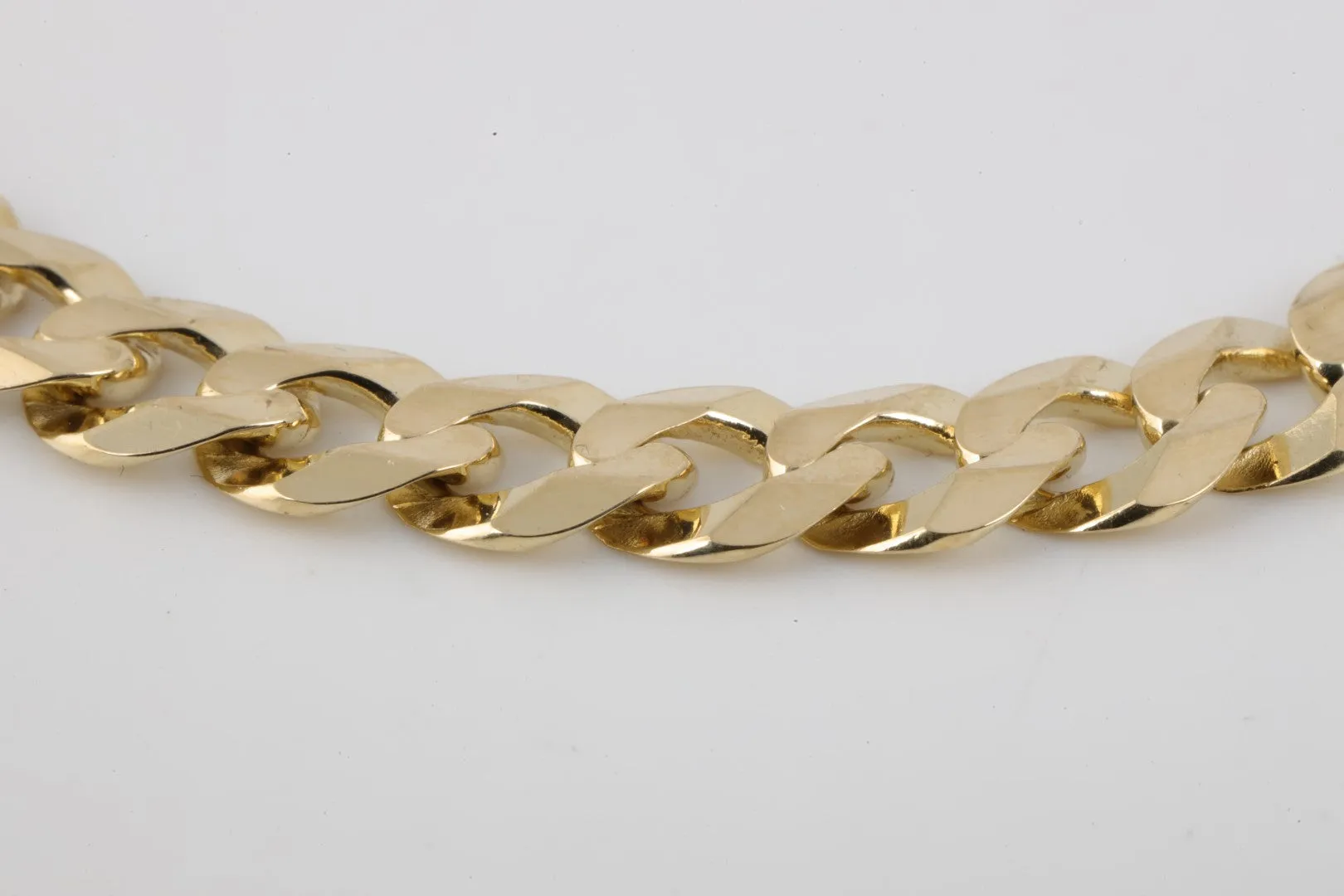 8" 14k Yellow Gold Cuban Chain Bracelet (15.77g.)