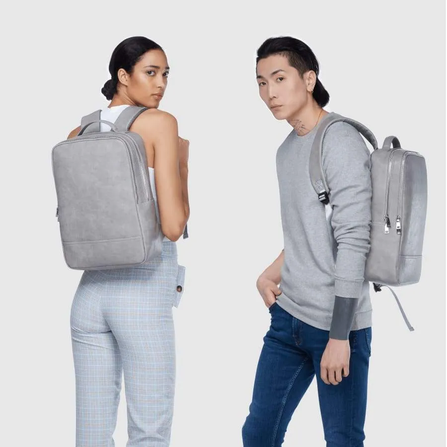 Acacia Vegan Laptop Backpack | Grey