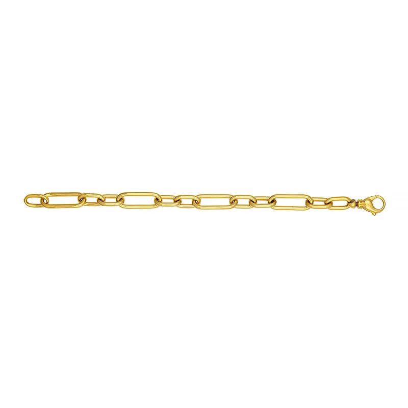 AFJ Gold Collection - Oval Link Bracelet, Yellow Gold