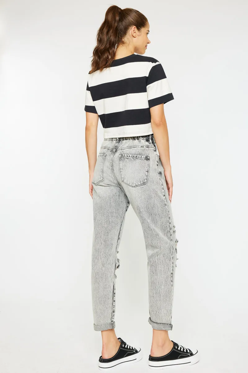 Akali Ultra High Rise Paperbag Boyfriend Jeans