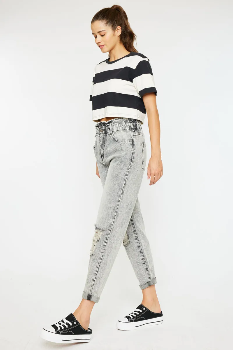 Akali Ultra High Rise Paperbag Boyfriend Jeans