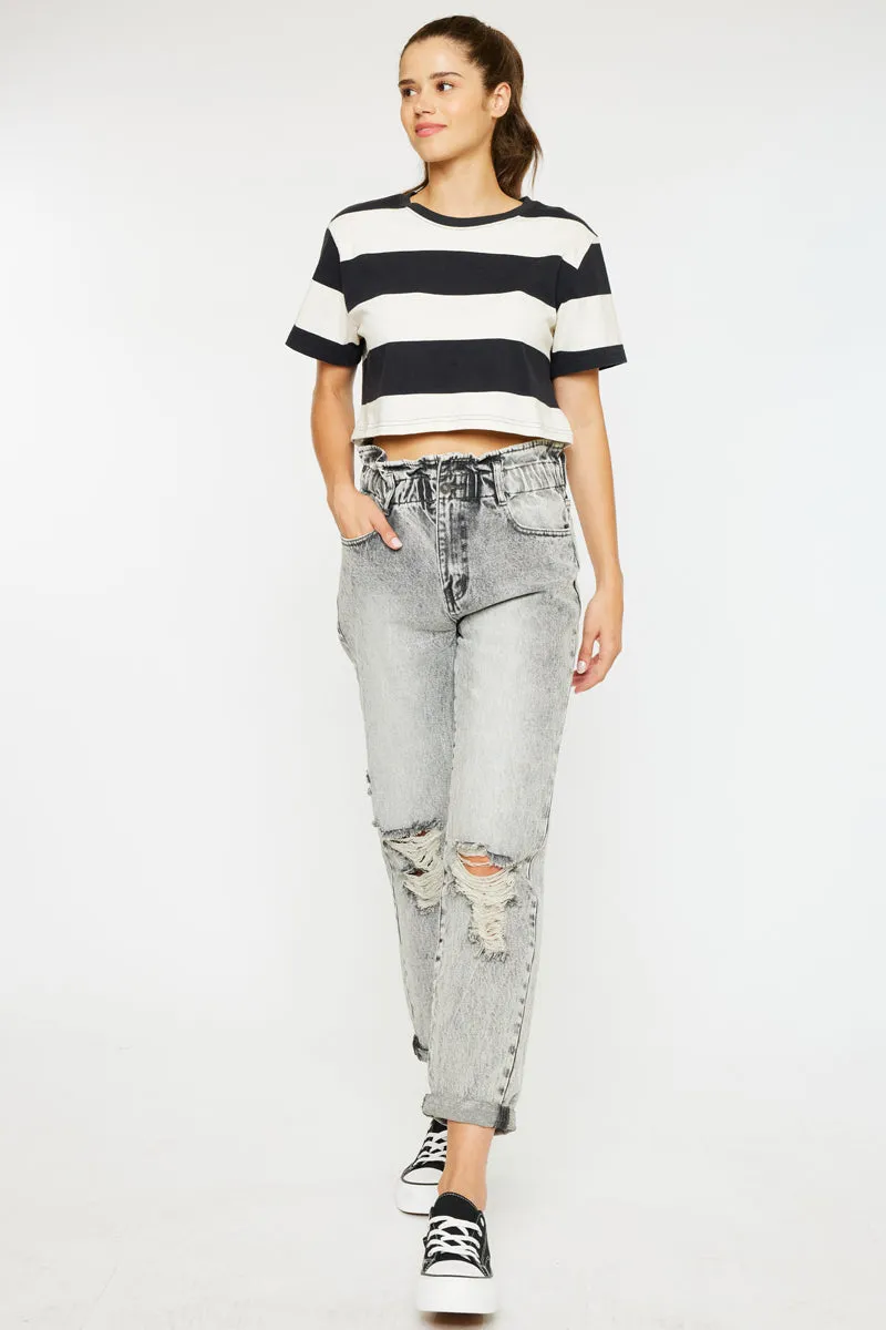 Akali Ultra High Rise Paperbag Boyfriend Jeans