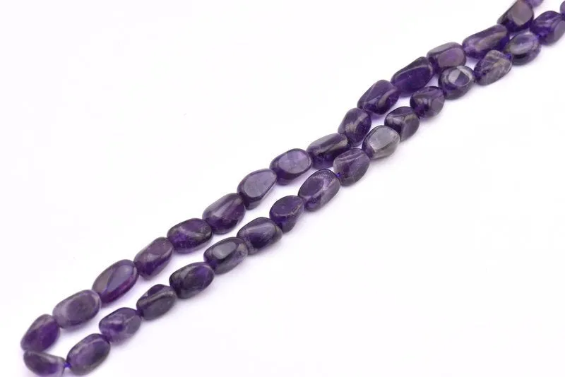 Amethyst 11x6mm Nugget Gemstone Beads Full Strand 15.5 Inches T095