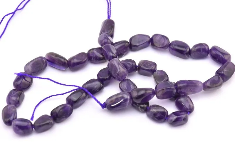 Amethyst 11x6mm Nugget Gemstone Beads Full Strand 15.5 Inches T095