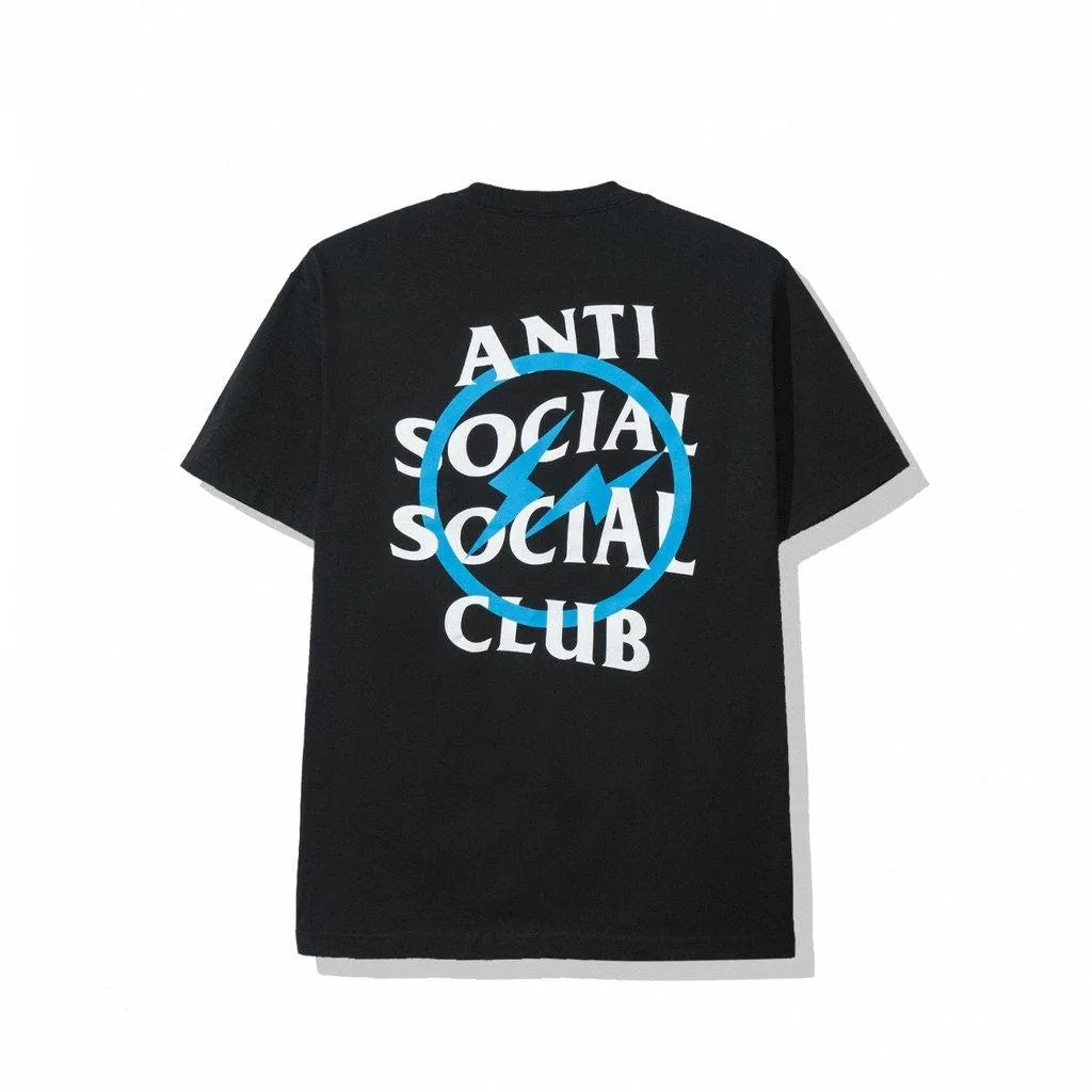 Anti Social Social Club x Fragment Blue Bolt Tee (FW19) Black