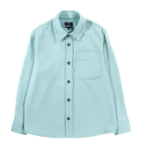 A.P.C. BASILE OVERSHIRT HEATHER TURQUOISE