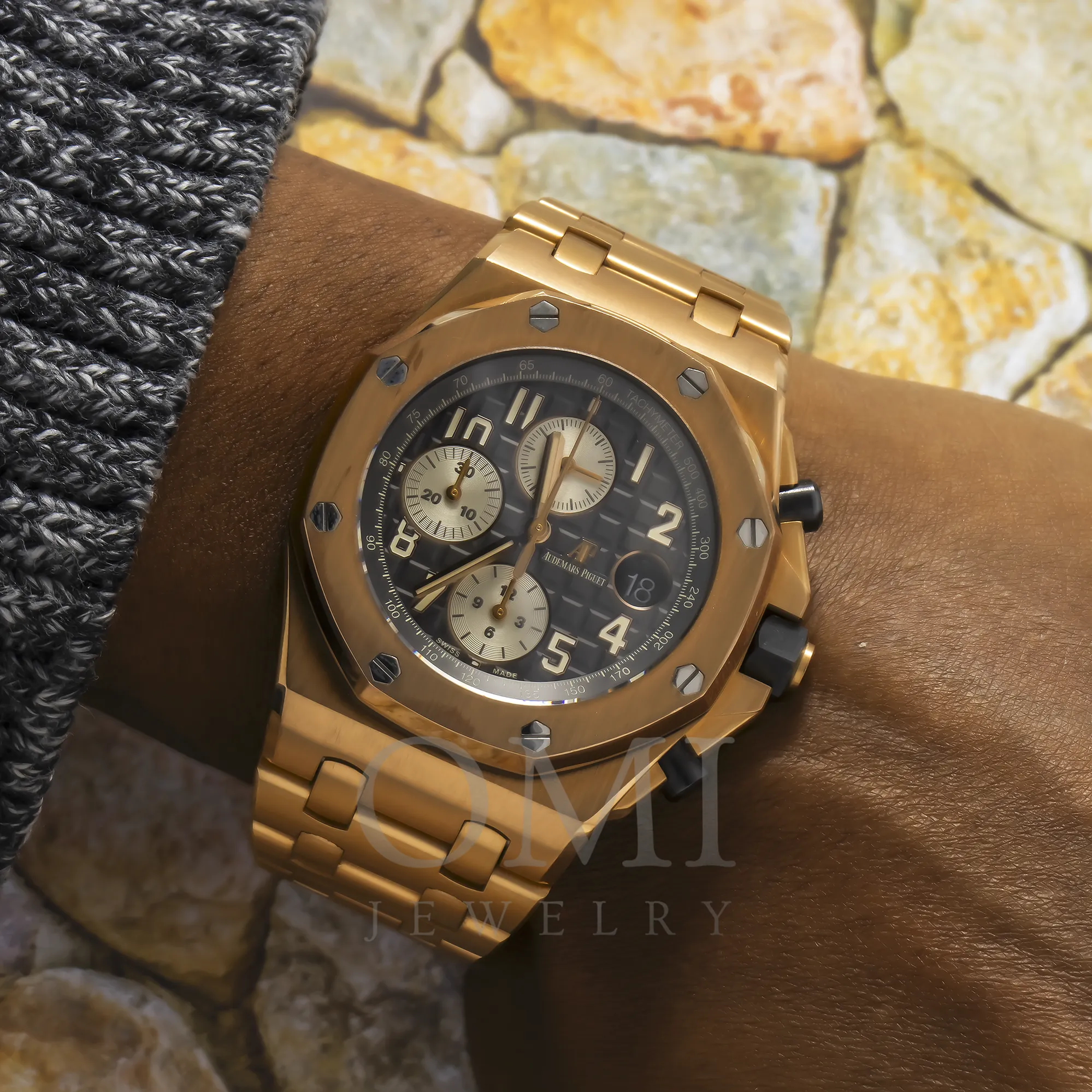 Audemars Piguet 26007BA 42MM Brown Dial And Yellow Gold Bracelet