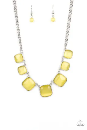 Aura Allure Yellow Cat's Eye Stone Necklace - Paparazzi Accessories