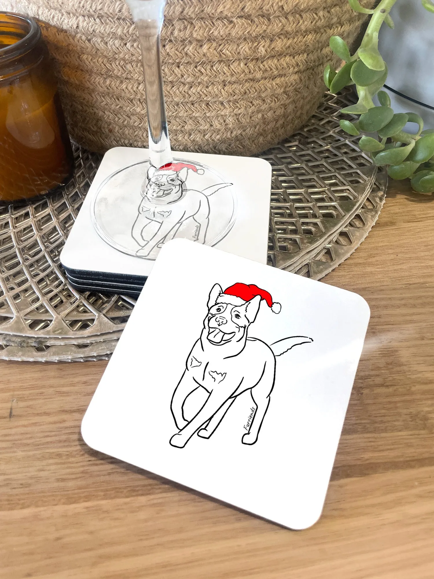 Australian Cattle Dog Christmas Edition Coaster