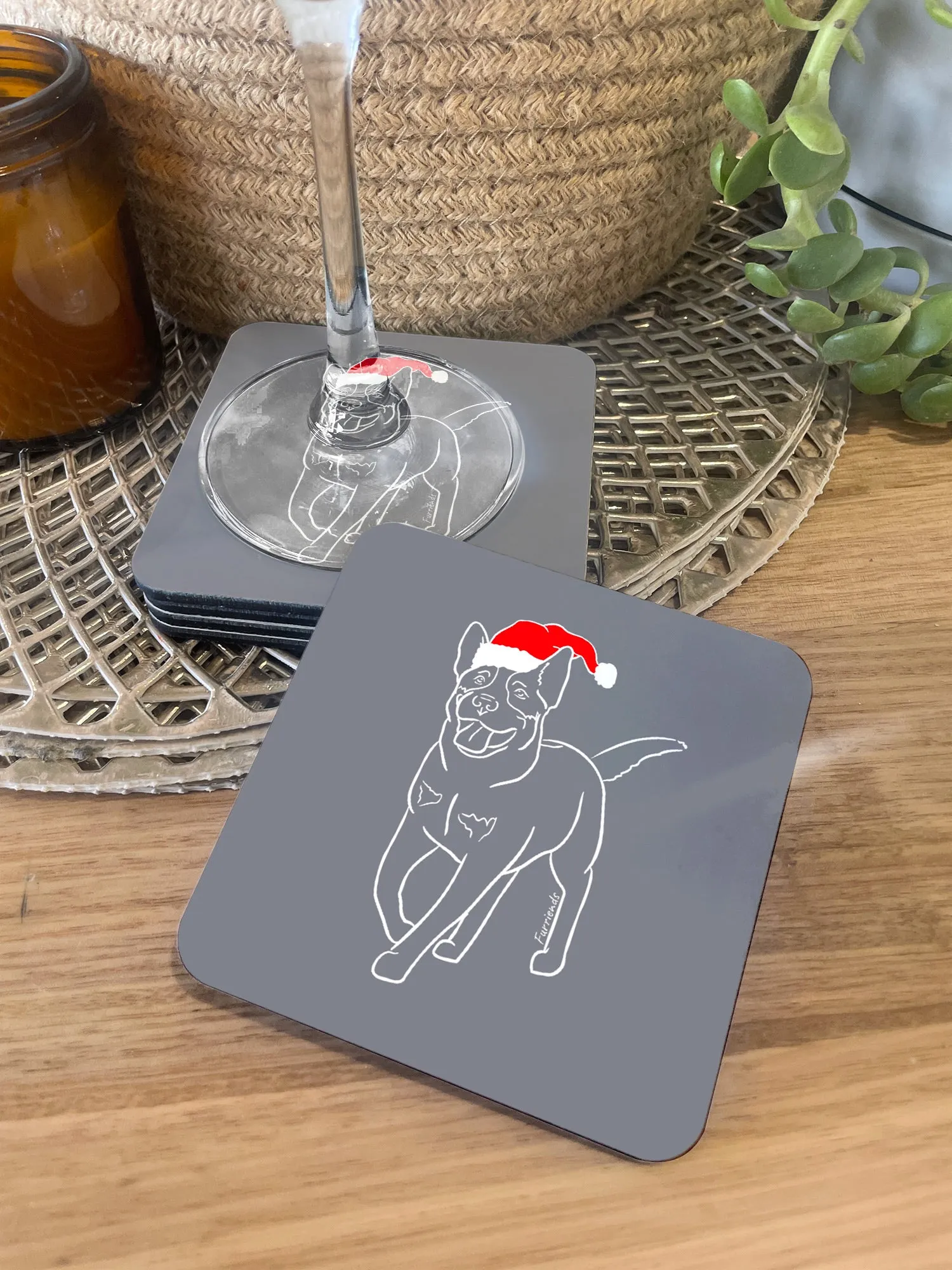 Australian Cattle Dog Christmas Edition Coaster