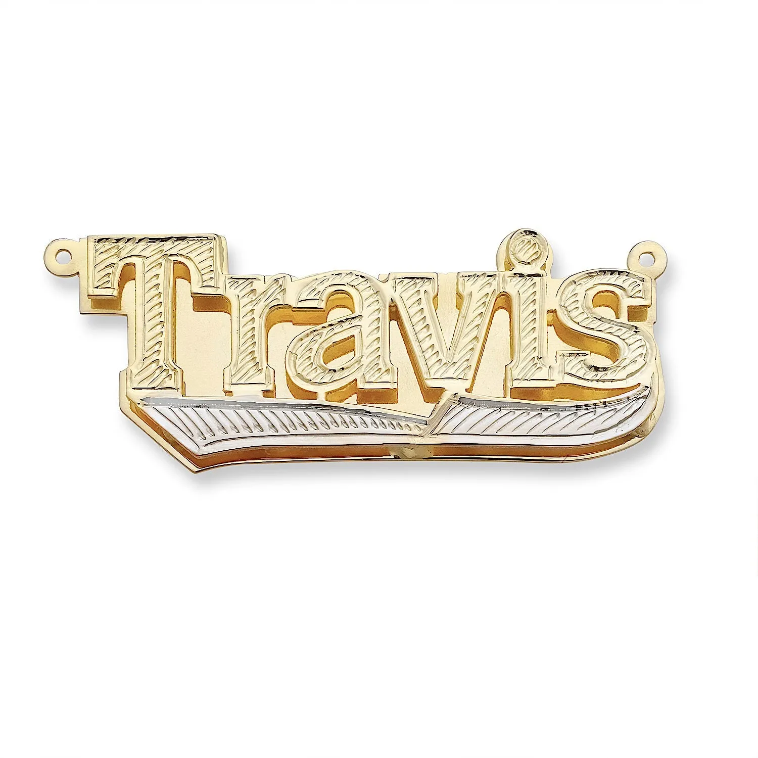 Better Jewelry 14K Gold Double Nameplate Necklace