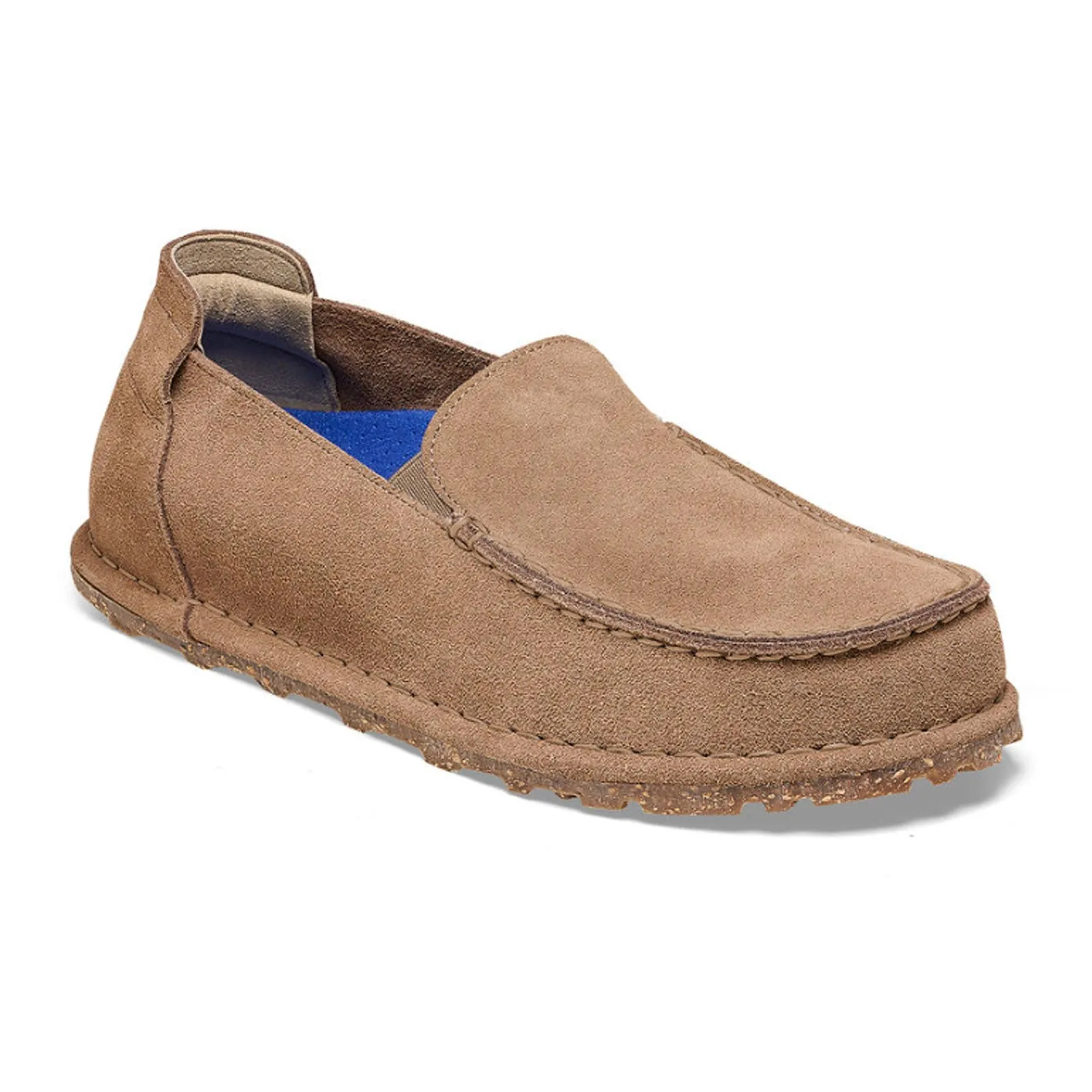 Birkenstock Utti Deep Blue Narrow Slip On Loafer (Women) - Taupe Suede