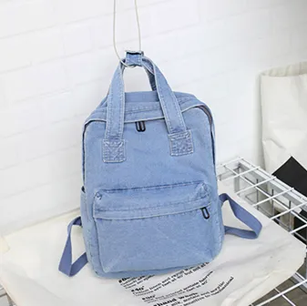 Blue Denim Canvas Casual 20 to 35 Litre Backpack