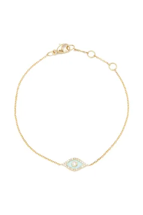 Blue Eye Bracelet in Yellow Gold