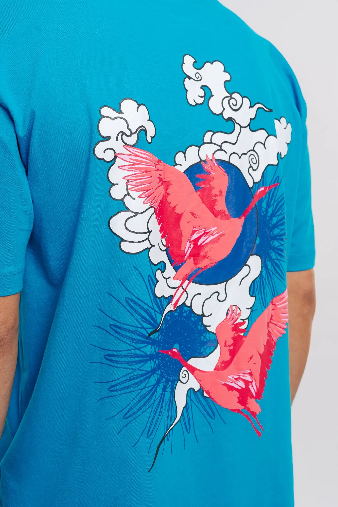 Blue Fly Away Men's Oversized Tees