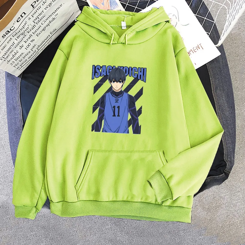 Blue Lock Yoichi Isagi Cool Anime Hoodie High Quality