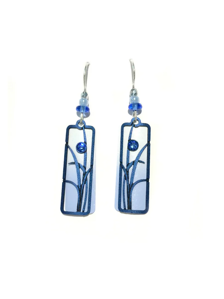 Blue Ombre Column Earrings by Adajio