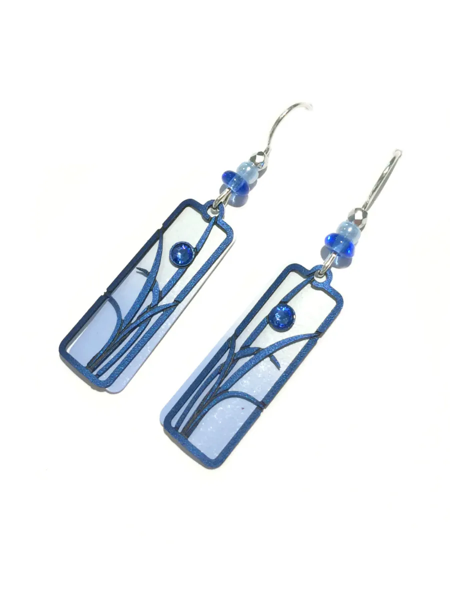 Blue Ombre Column Earrings by Adajio