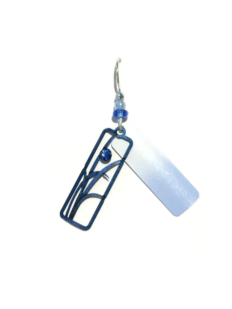 Blue Ombre Column Earrings by Adajio