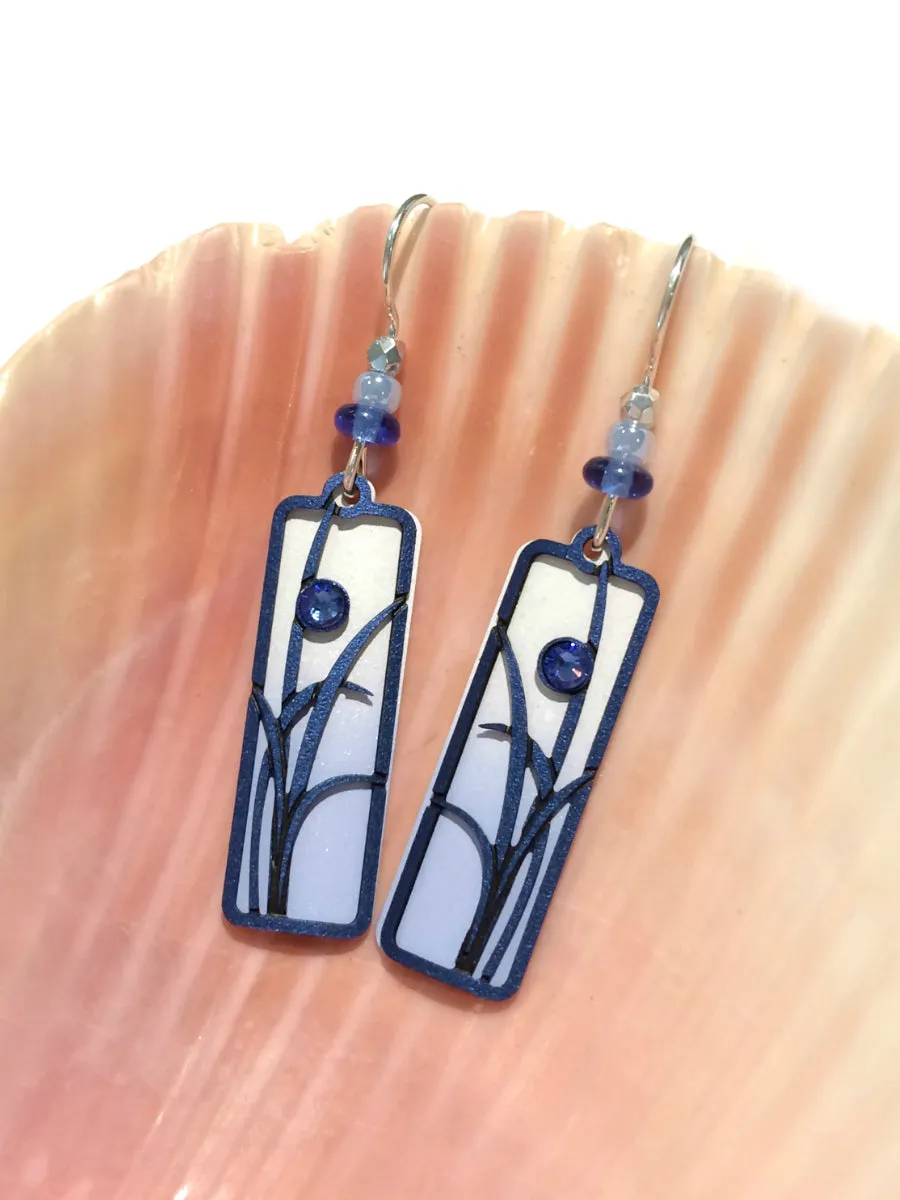 Blue Ombre Column Earrings by Adajio