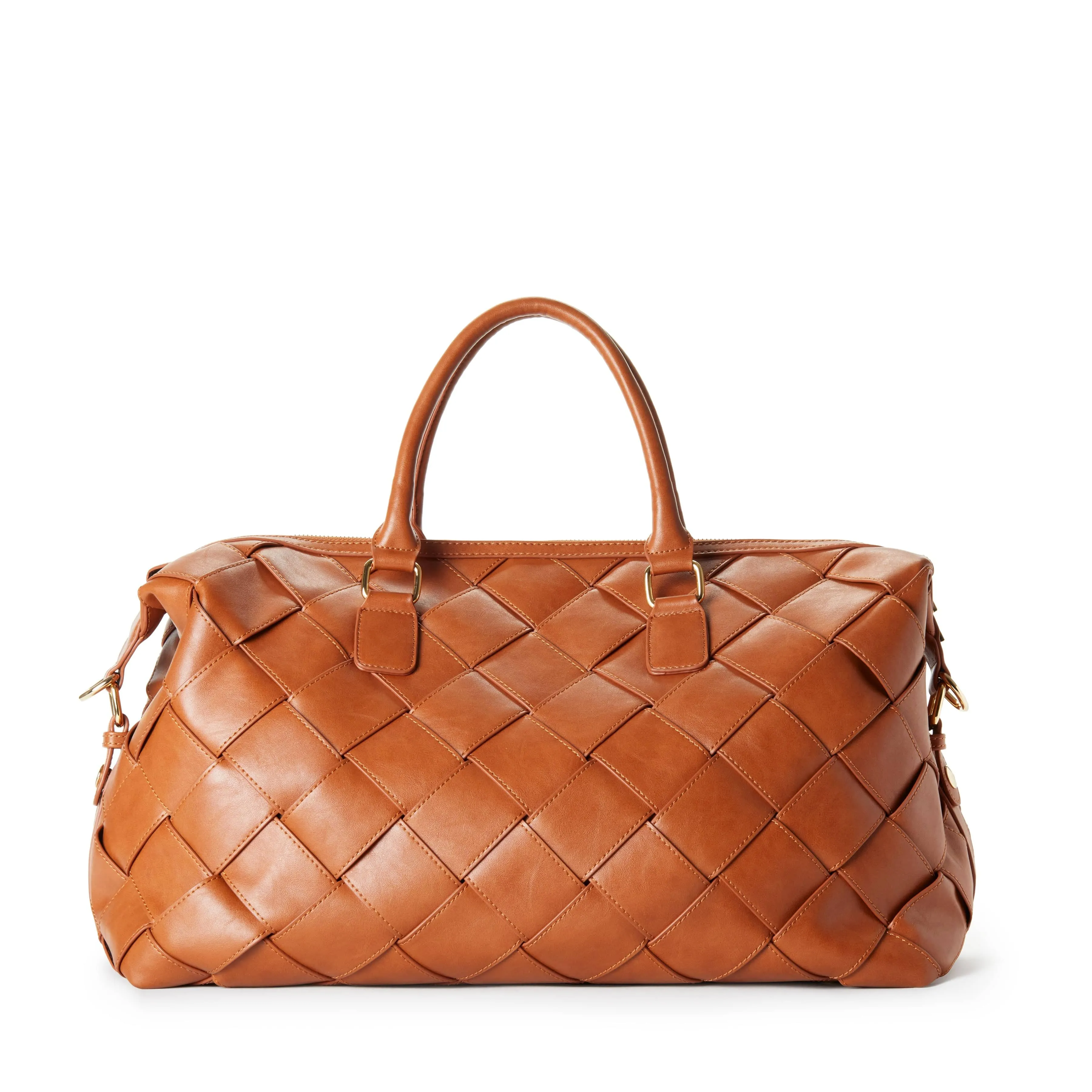 Brooke Vegan Leather Woven Weekender | Multiple Colours