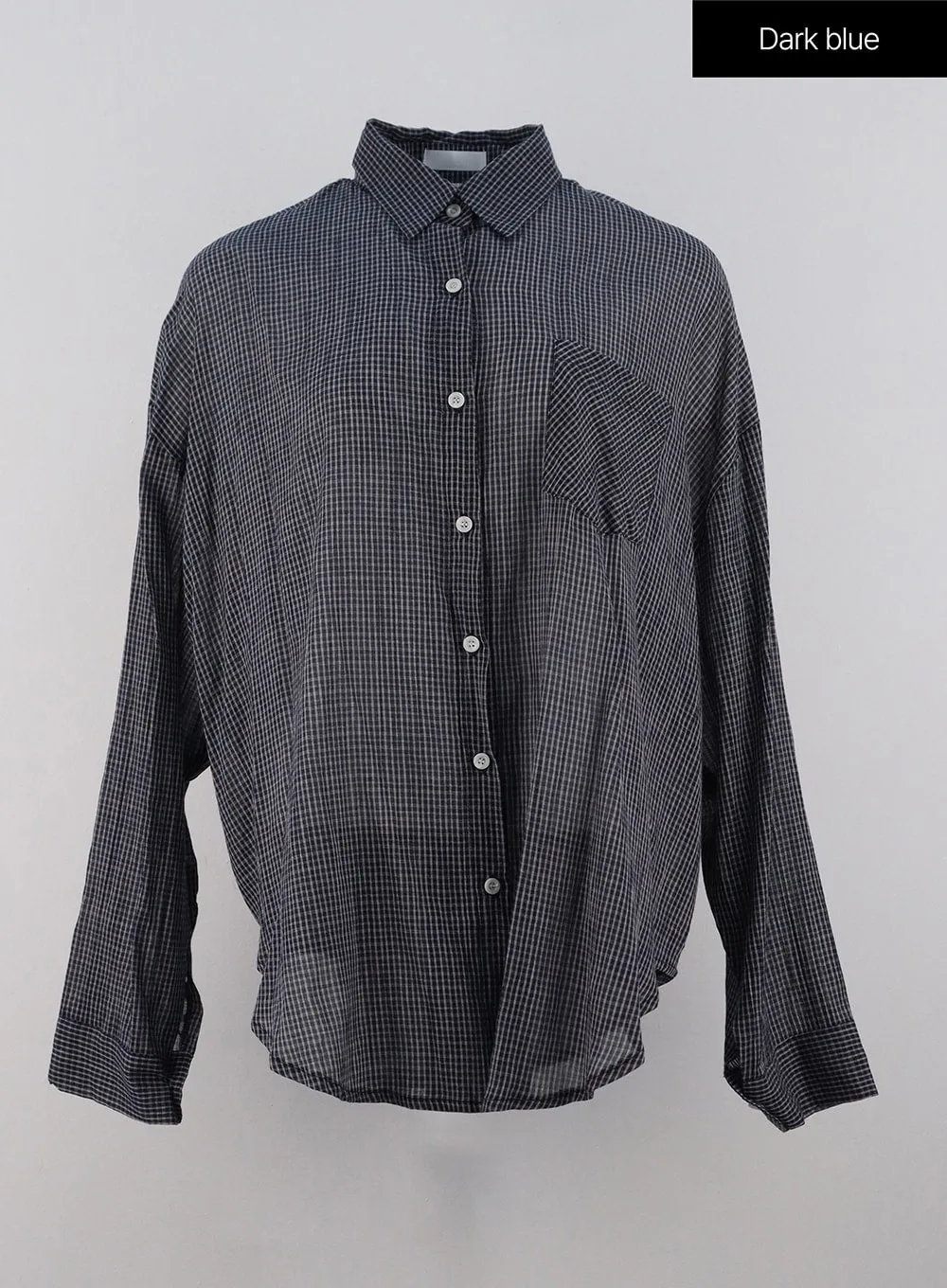 Buttoned Loose-Fit Checkered Shirt OG318