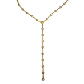 Carla Amorim - Serenata - Lariat Necklace, Multicolor Sapphires, Solid Yellow Gold