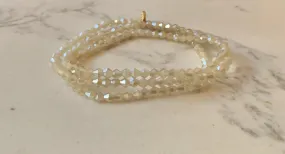 Champagne Wrap Beaded Stretch Bracelet