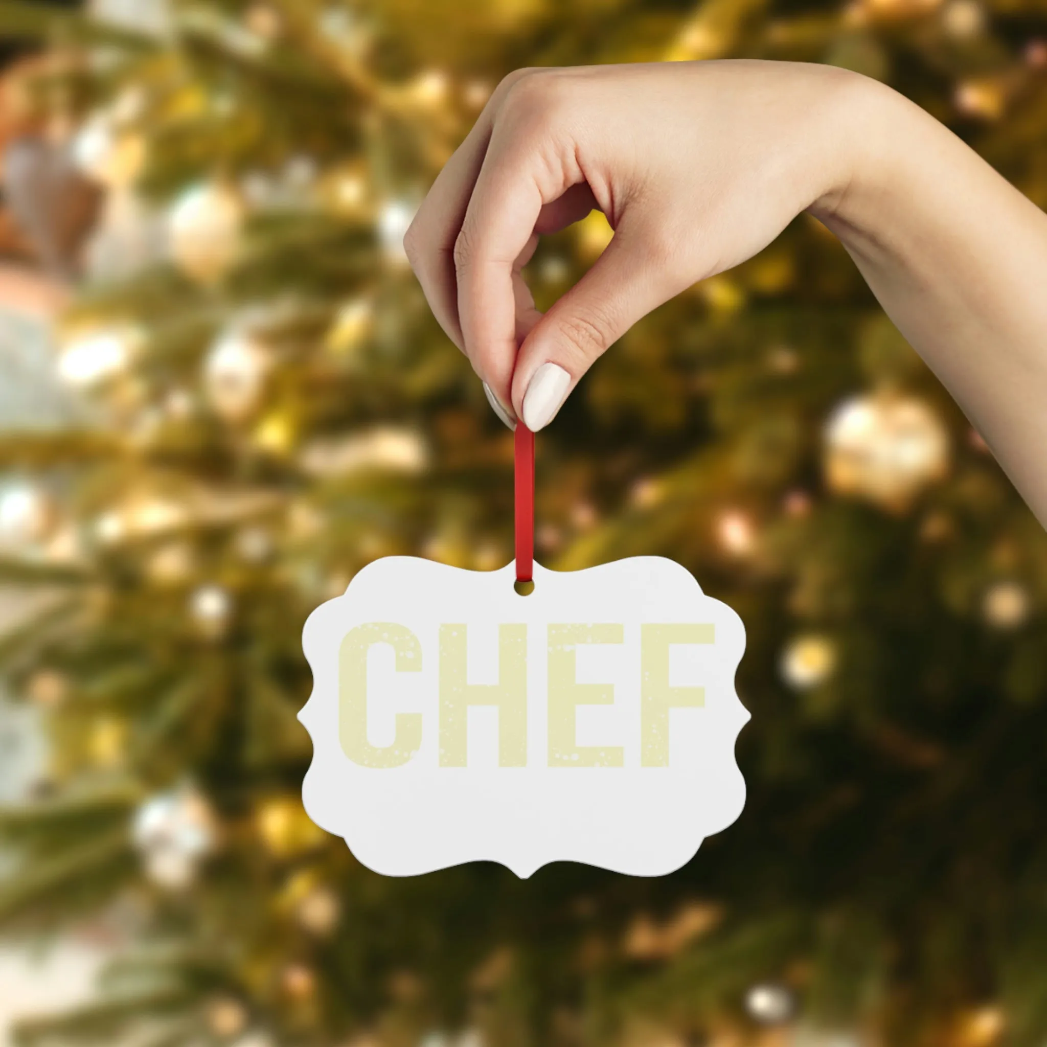 Chef Metal Plaque Ornament