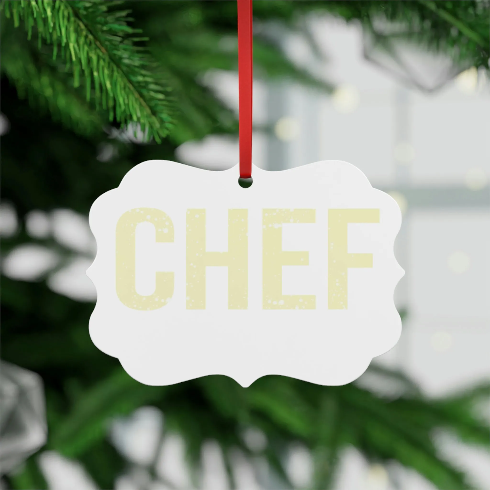 Chef Metal Plaque Ornament