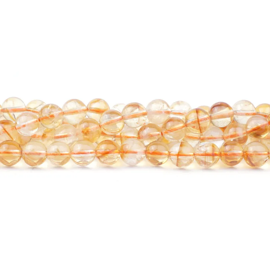 Citrine 6mm Round (Natural) AA Grade - 15-16 inch