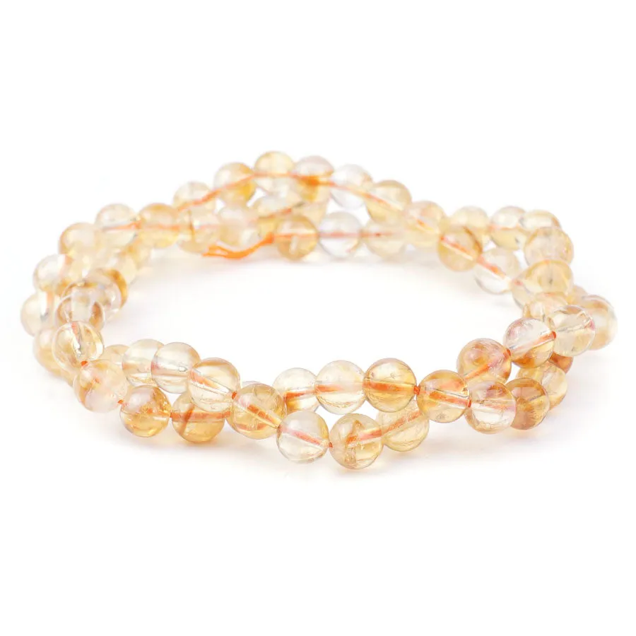 Citrine 6mm Round (Natural) AA Grade - 15-16 inch