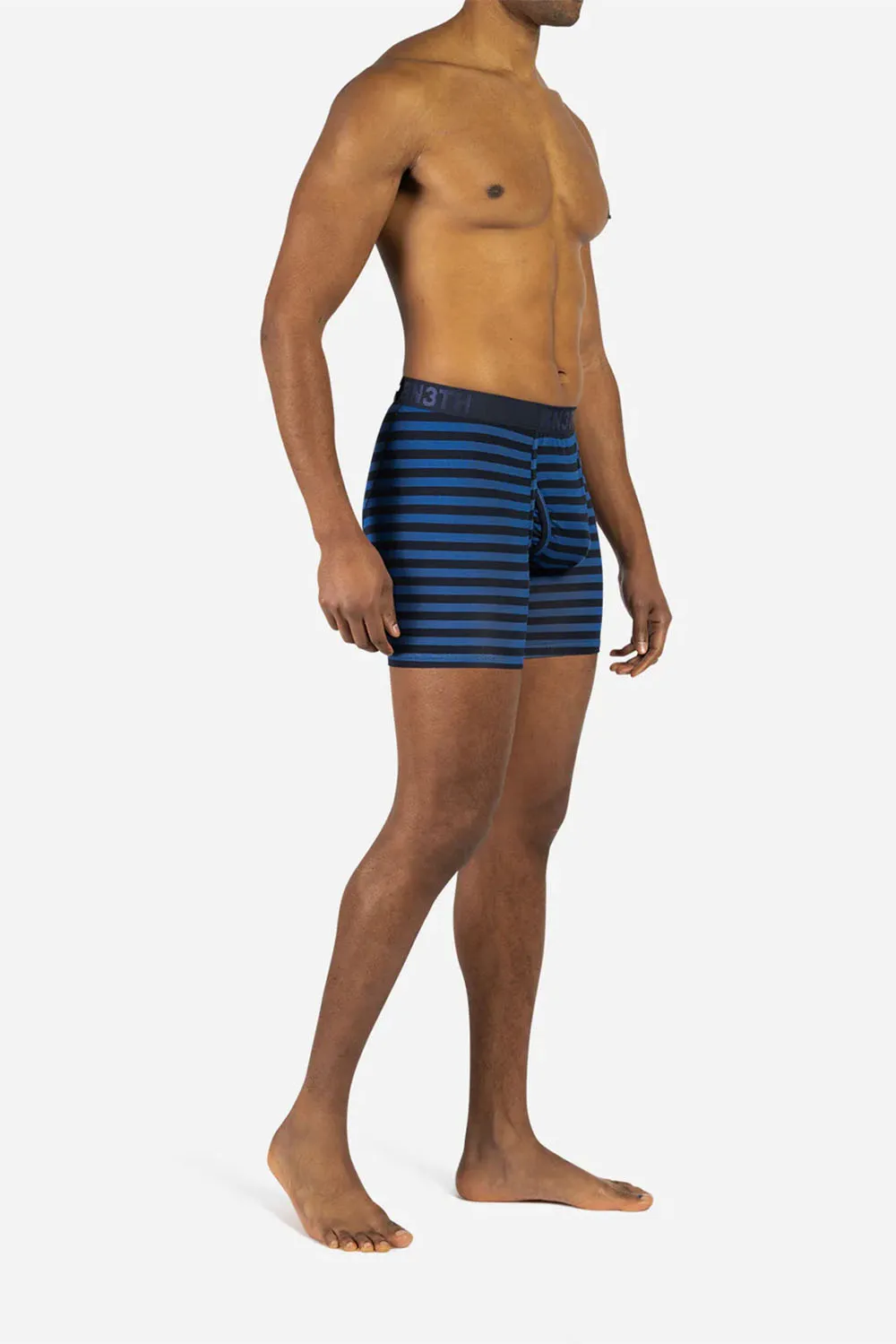 CLASSIC BOXER BRIEF WITH FLY Traditional Stripe Quartz