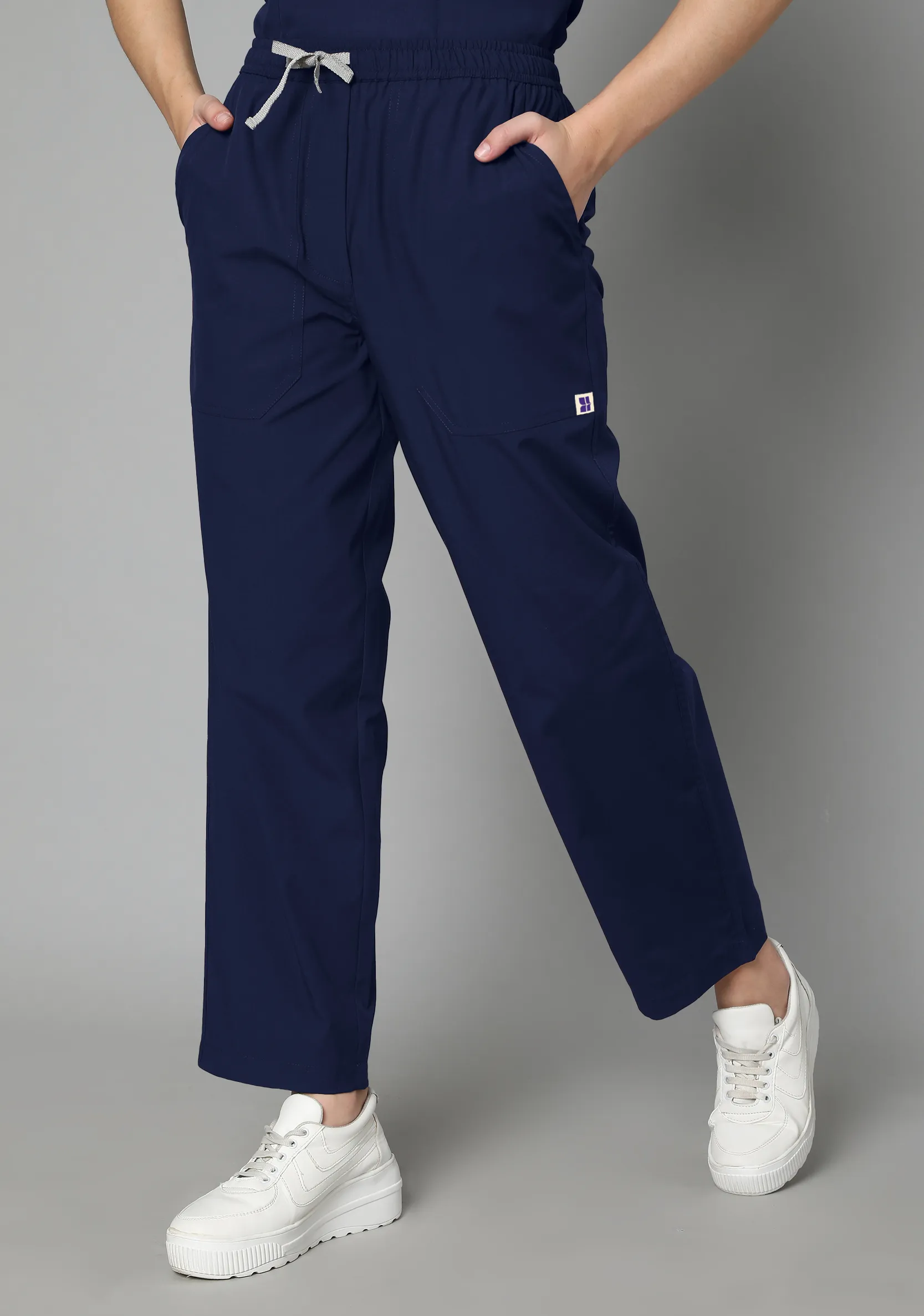 Classic Women's 5-Pocket (Navy Blue) Scrub