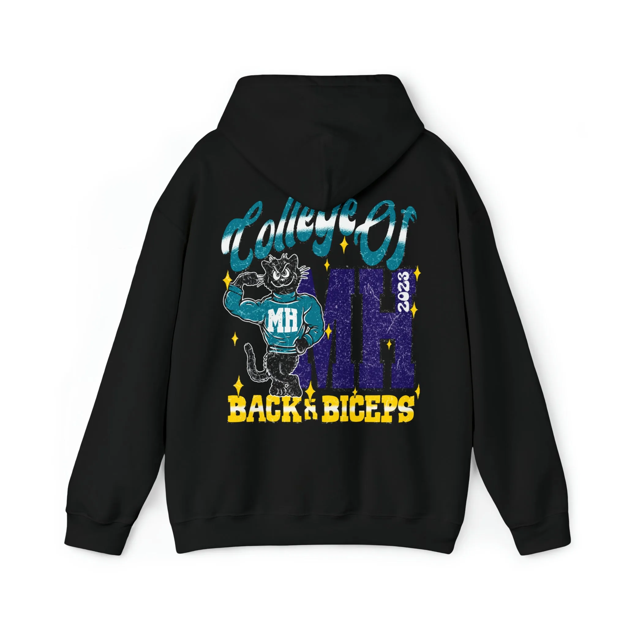 COLLEGE OF BACK AND BICEPS - HOODIE