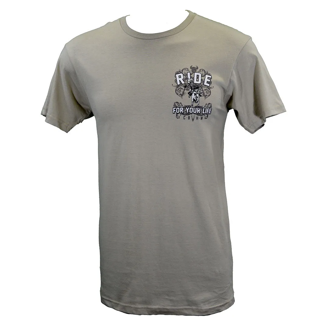 Cowboy Hardware "Ride For Your Life" Tan Tee