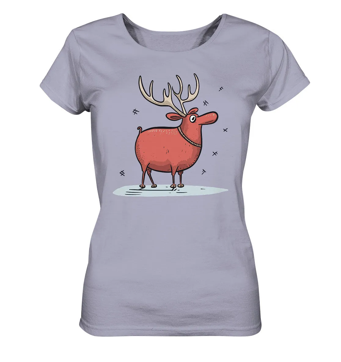 Damen T-Shirt mit Weihnachtsmotiv "Crazy Rentier"