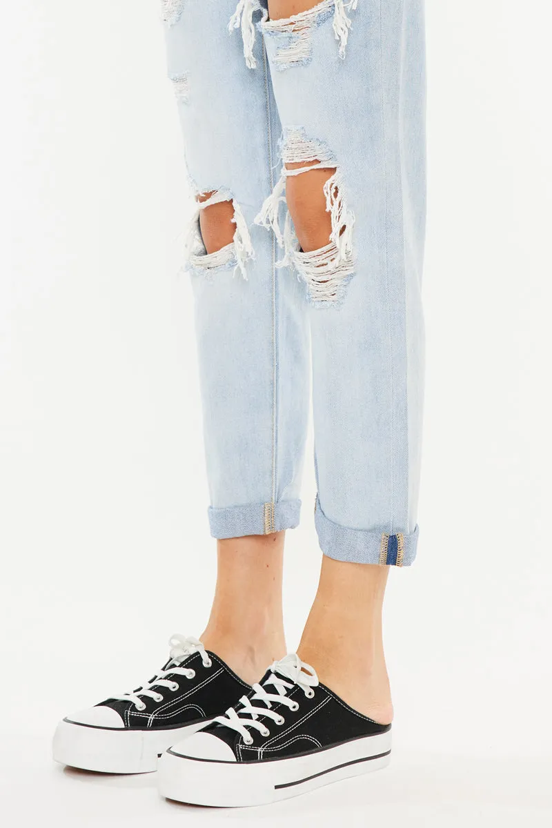 Darel Ultra High Rise Paperbag Mom Jeans