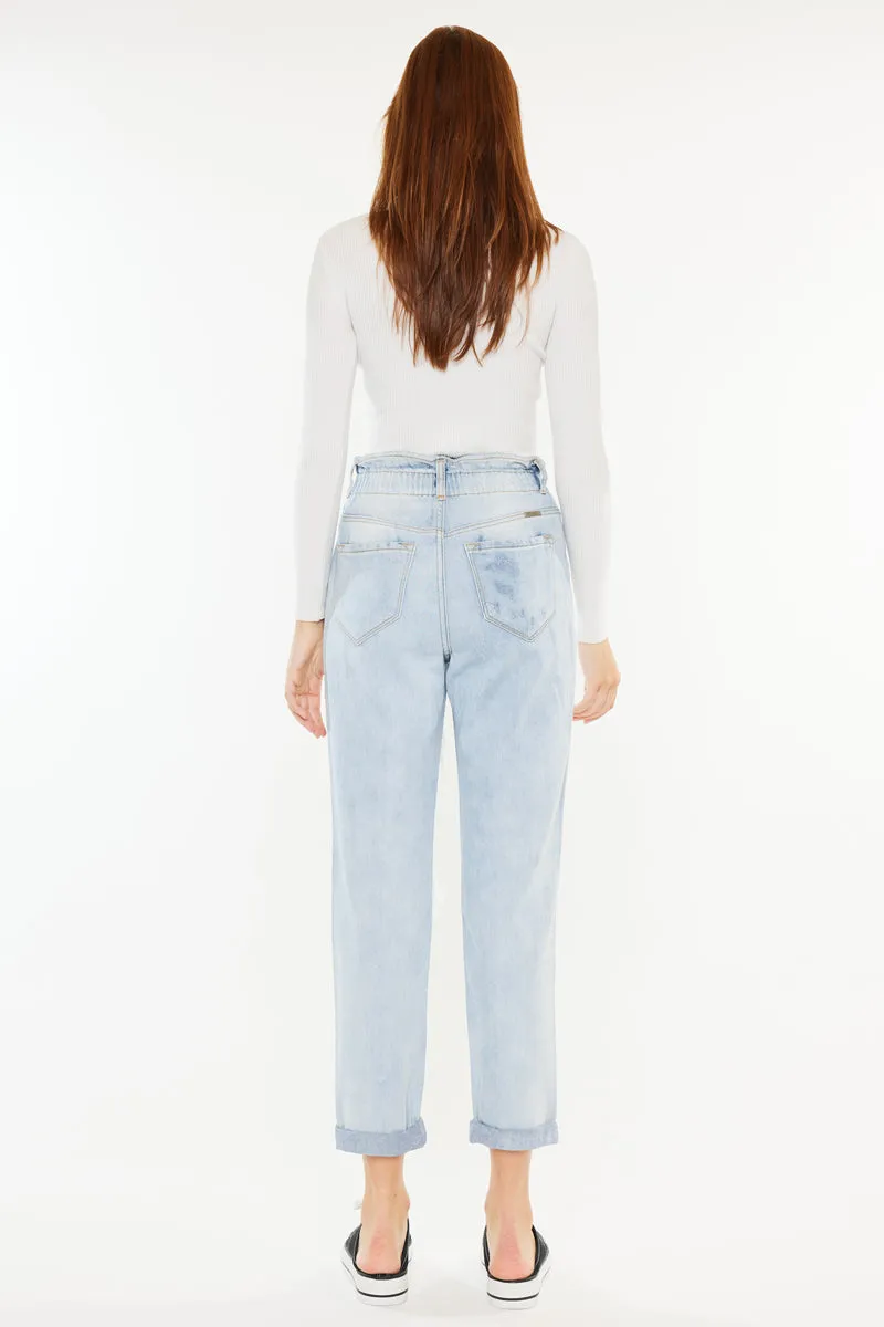 Darel Ultra High Rise Paperbag Mom Jeans