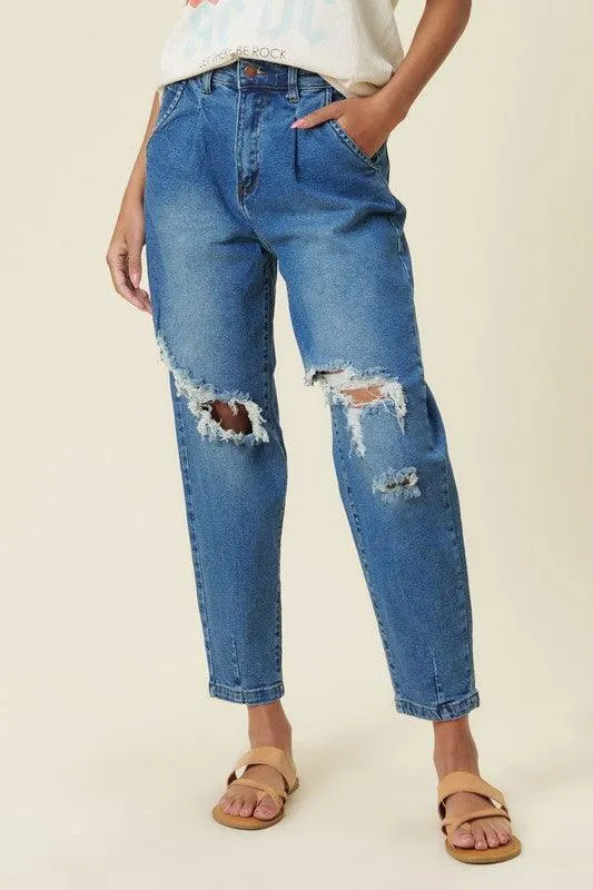 Distressed Slouchy Jean