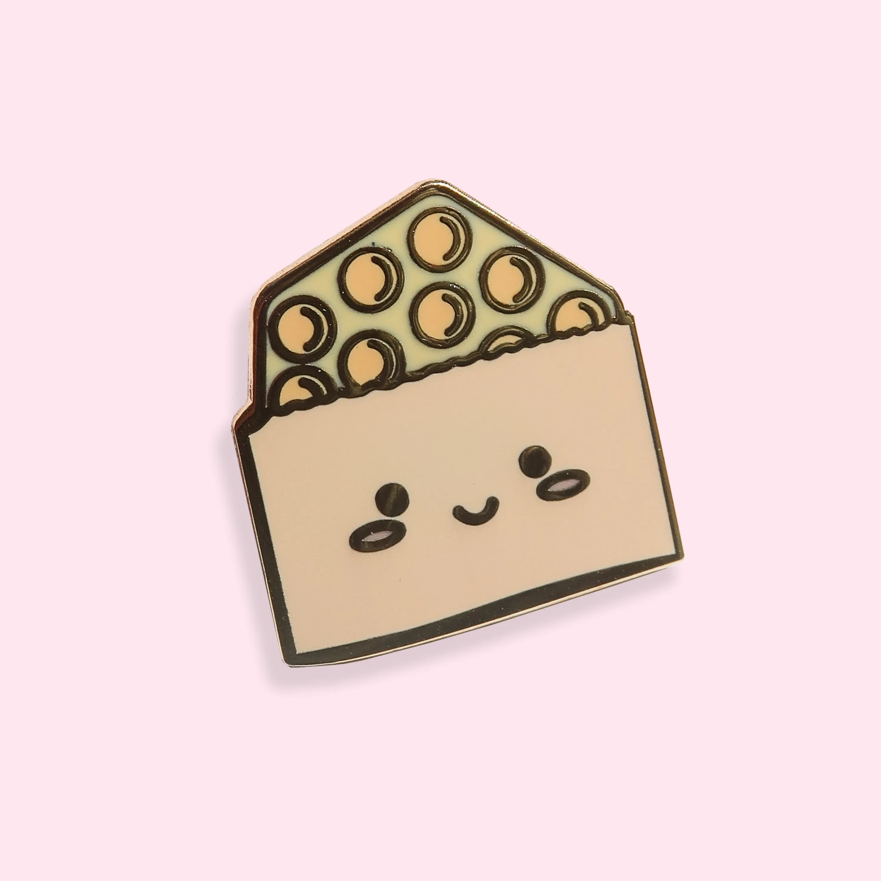 Egg Puff Enamel Pin