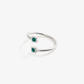 Emerald Ring Wrap, May Birthstone